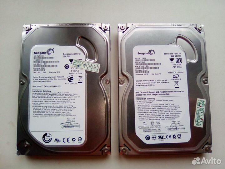 Жесткие диски 250Gb, 320Gb