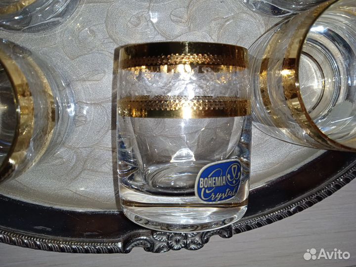 Рюмки Богемия золото