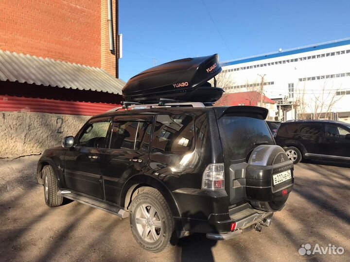 Автобокс на крышу Yuago чёрный матовый (186х86х46)