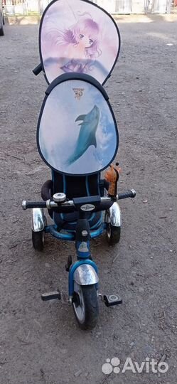 Детский трехколесный велосипед коляску