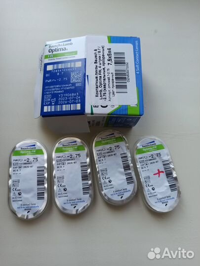 Линзы контактные optima 5