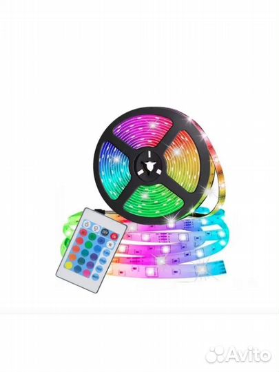 Светодиодная лента с пультом 5 м