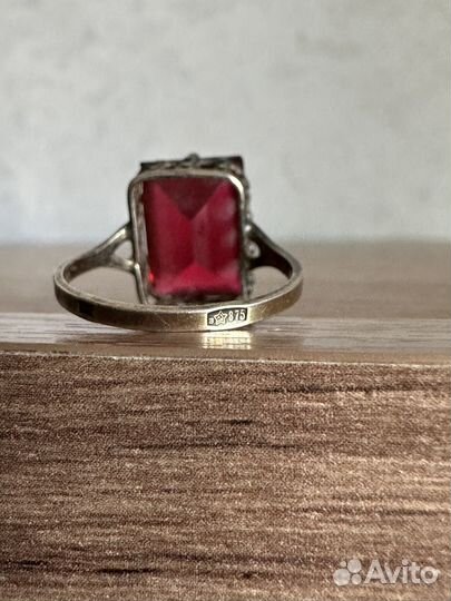 Кольцо серебро 875 СССР со звездой