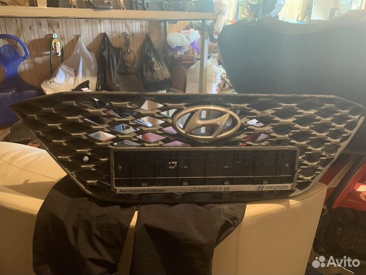 Решетка радиатора на hyundai solaris 2 рестайлинг