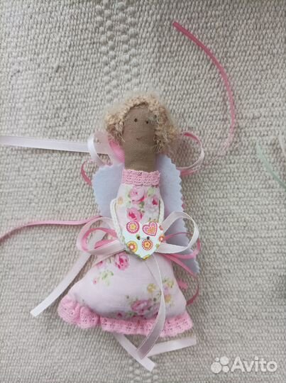 Ангелочки игрушка из ткани, сувенир на 8 марта руч