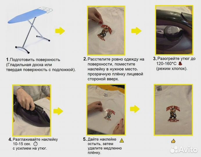 Термонаклейка на одежду мишка салют 2 шт