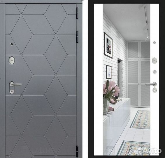 Дверь входная серая шумо-изоляционная Космос