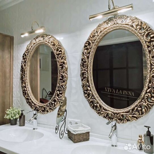 Зеркало в широкой раме