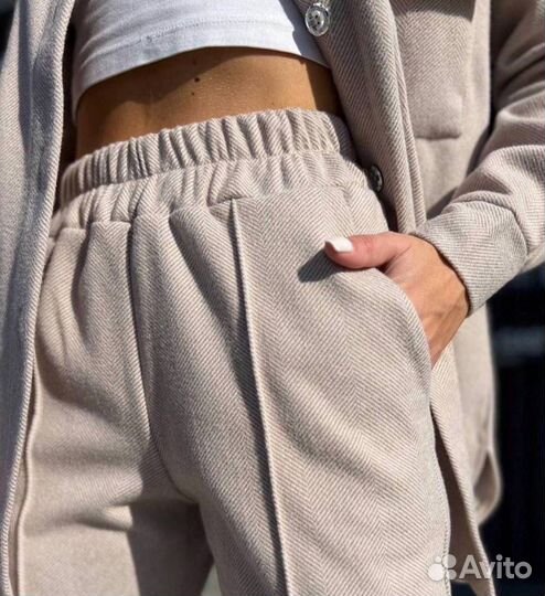 Кашемировый брючный костюм двойка