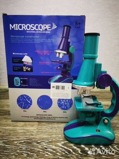 Микроскоп детский 100*1000