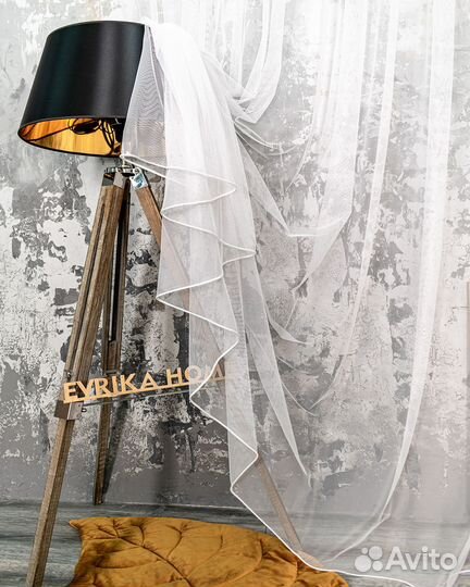 Тюль Ирис белый