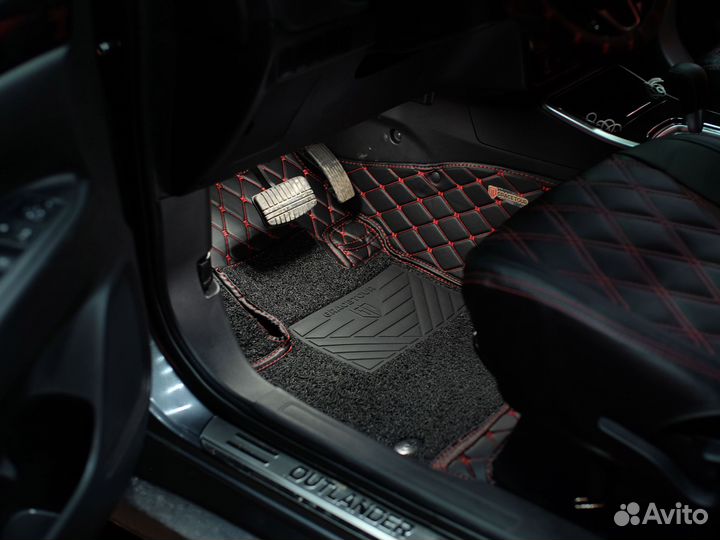 Коврики с бортиками из эко кожи в салон