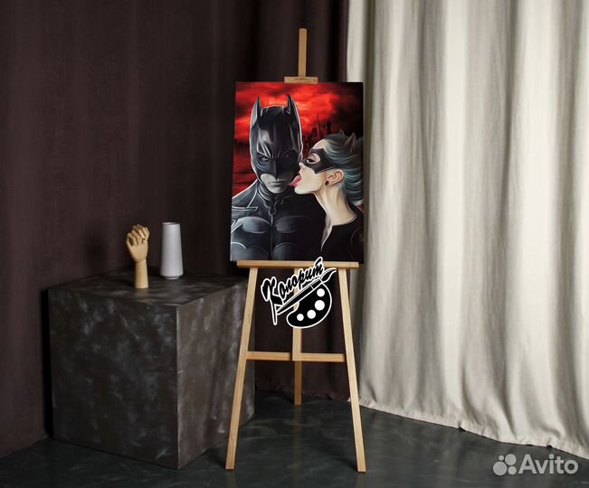 Картина бэтмен и женщина
