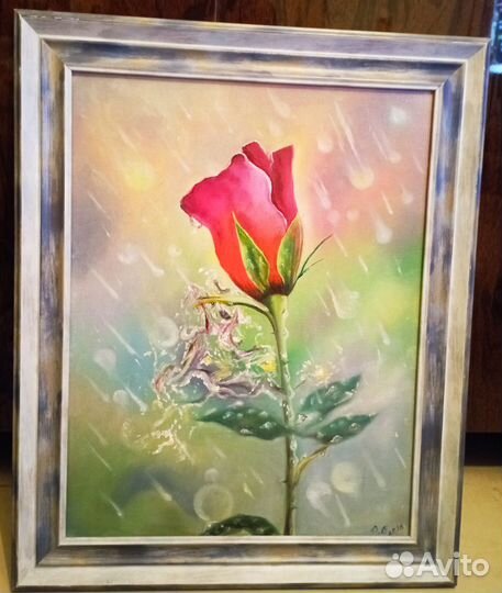 Картина масло Роза