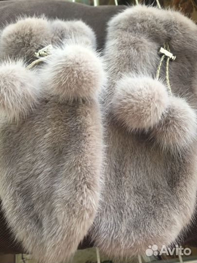 Варежки из норки