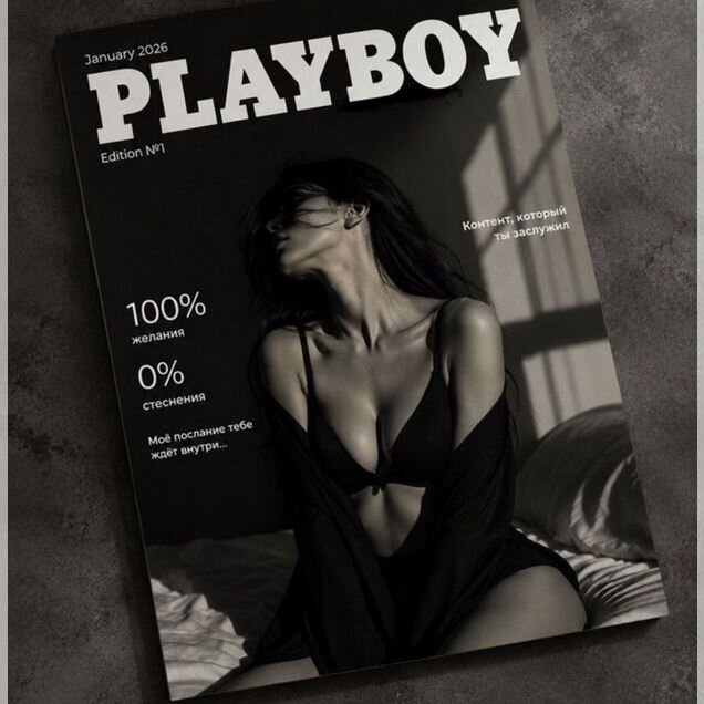 Индивидуалтный журнал в стиле playboy на заказ
