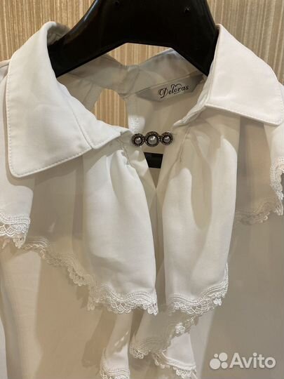 Блузка белая для девочек 140