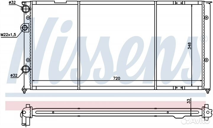 Радиатор охлаждения двс VW passat (1988) 2.0