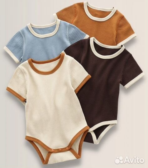 Набор детских боди с коротким рукавом 4 шт