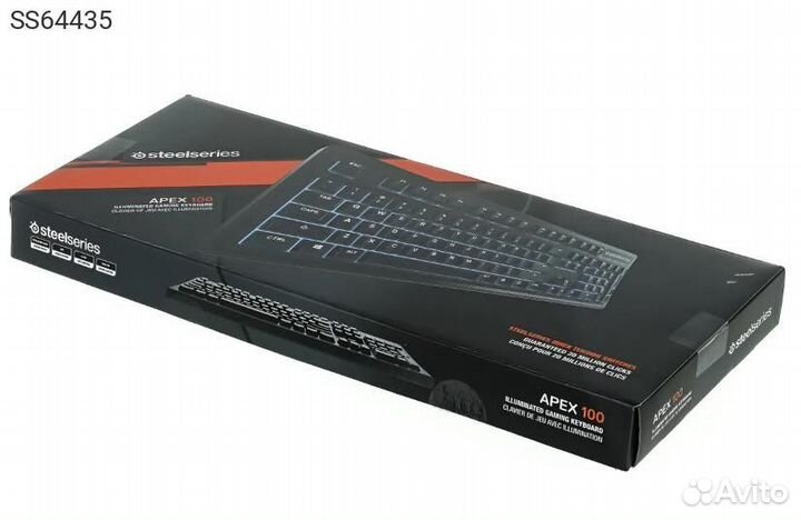 SS64435, Клавиатура Steelseries Apex 100 Проводная ч