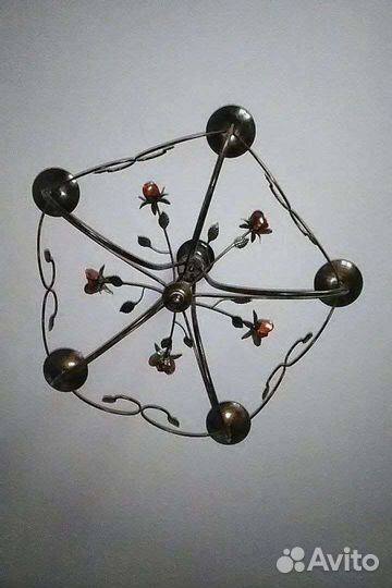 Люстра кованая под винтаж