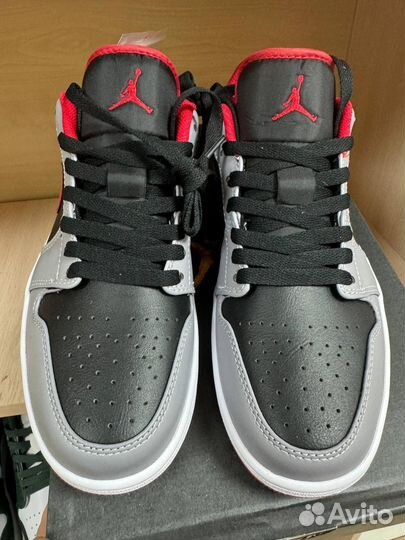 Jordan 1 Low Black Light Smoke Grey Gym Red