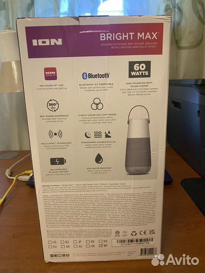 Новая Портативная колонка ION Bright Max