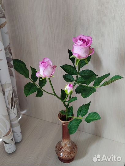 Роза ручной работы из полимерной глины