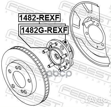 Ступица передняя SsangYong Rexton 01 1482grex