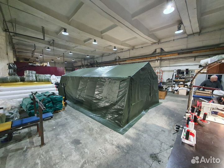 Палатка армейская каркасная; тент пвх 650 г/м2