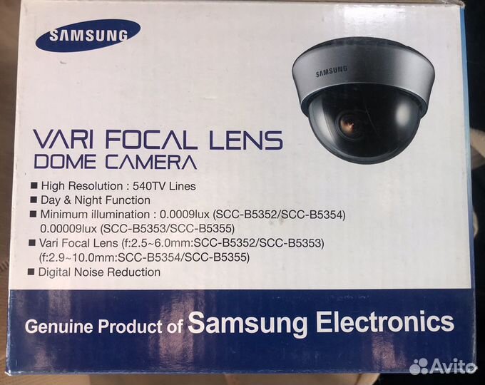 Камера видеонаблюдения купольная Samsung SCC-B5352