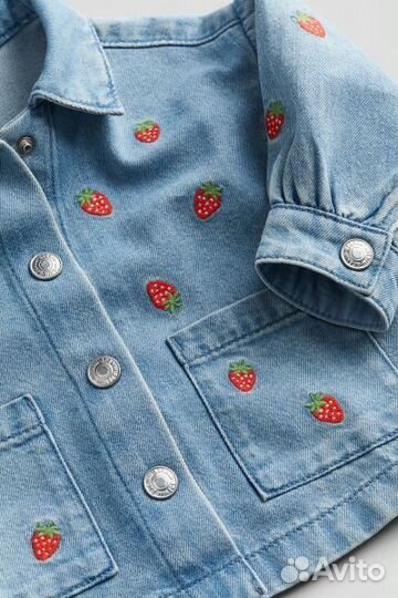 Джинсовая куртка для девочки h&m 74 80 86