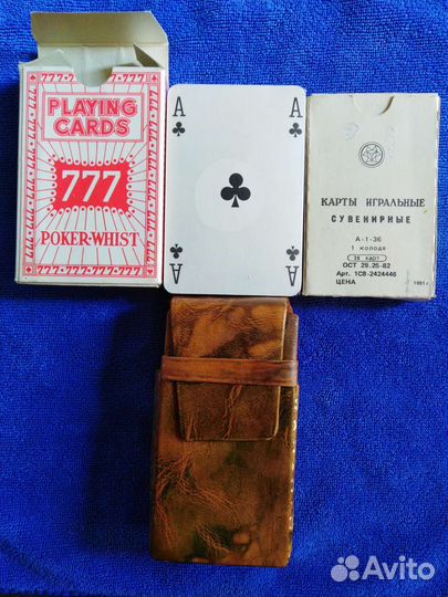 Карты игральные и футляр. Винтаж. 70-80-90е