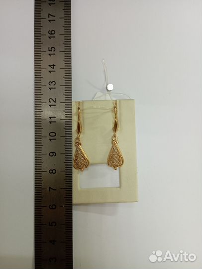 Золотые серьги проба 583 Арт.007613770124