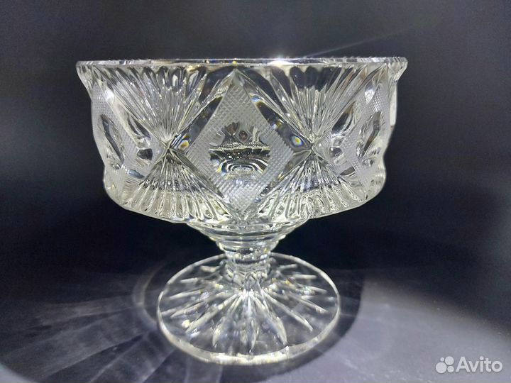 Хрустальная конфетница ваза СССР