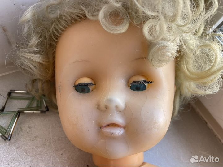 Большая кукла СССР с чердака