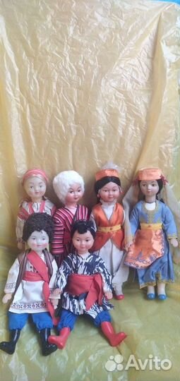 Куклы Дружба народов СССР 30 см экспортные