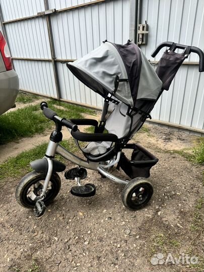 Детский трехколесный велосипед с ручкой