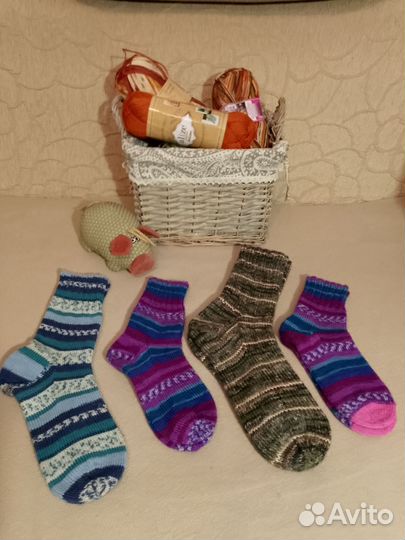 Носки шерстяные. Ручная работа