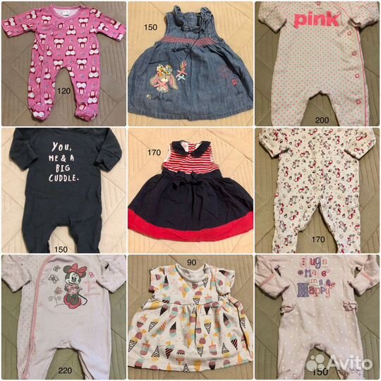 Вещи на девочку 0-3 месяца (56-62)