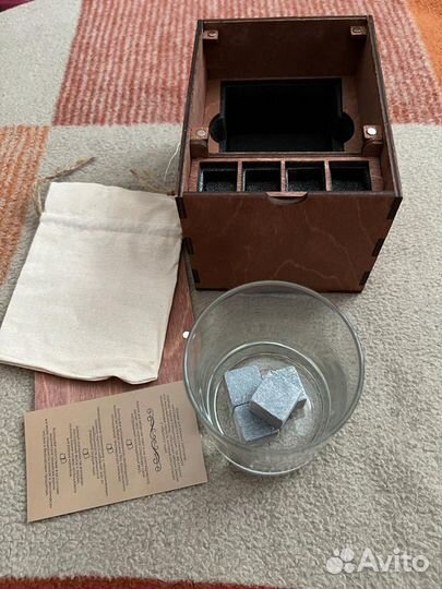 Камни для виски стакан 250 мл набор дерево