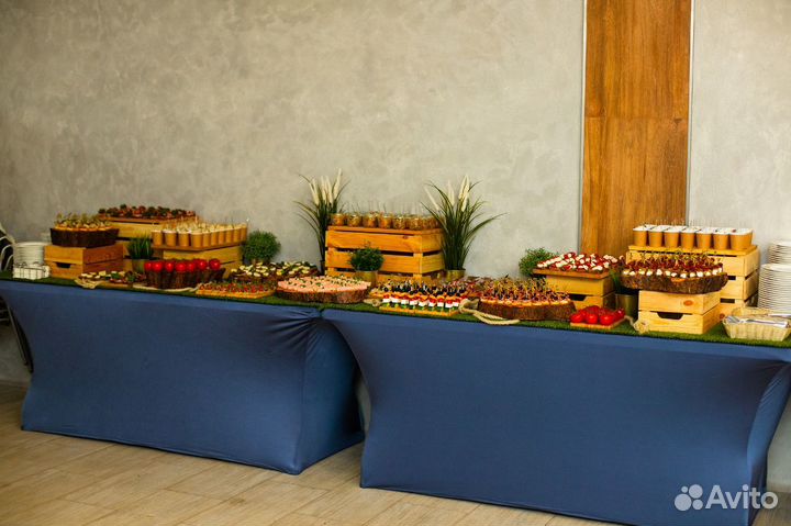 Стрейч чехол скатерть на стол фуршетный