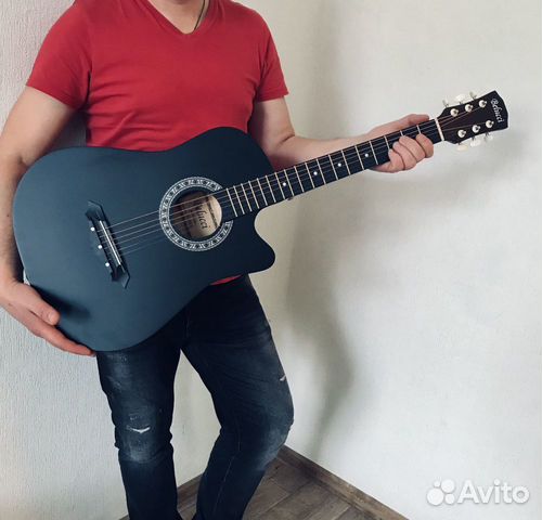 Гитара черная матовая новая объявление продам