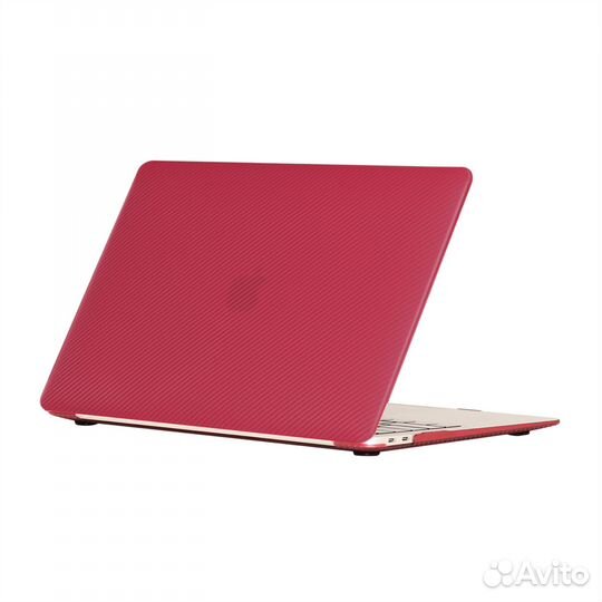 Чехол для MacBook 12 бордо карбон