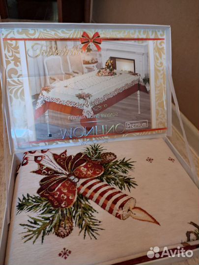 Скатерть гобелен новогодняя