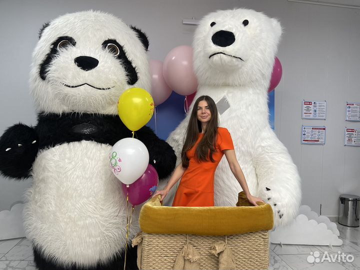 Белый медведь.Аниматор.Ростовая кукла.Подарок