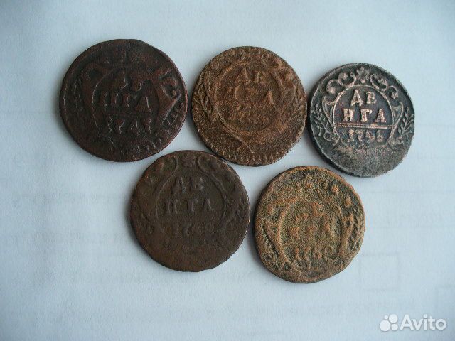 Монеты периода Елизаветы Петровны