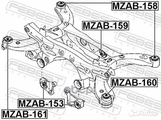 Сайлентблок задней балки подходит для mazda CX