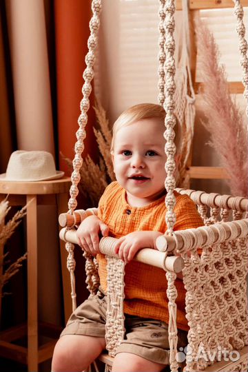 Детская качель макраме