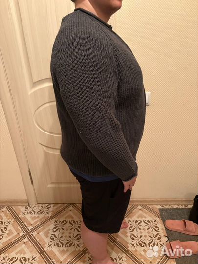 Свитер на молнии серый xl